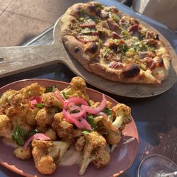 Smoked Duck Pizza & Cauliflower Fritto