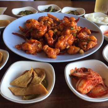 Seoul Garden - Kahm poong gi (fried chicken) with fantastic banchan. - Korean Near Me - Parma, Ohio Seoul Garden - Kahm poong gi (fried chicken) with fantastic banchan. - Korean Near Me - Parma, Ohio