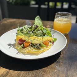 Fingers Crossed - Spring Omelet with local fennel, asparagus and tomatoes
