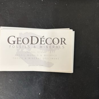 Geo Decor Fossils & Minerals - Business card - Gemstones & Minerals Near Me - Tucson, Arizona Geo Decor Fossils & Minerals - Business card - Gemstones & Minerals Near Me - Tucson, Arizona