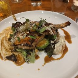 Berkshire pork chop and Brussel sprouts Berkshire pork chop and Brussel sprouts