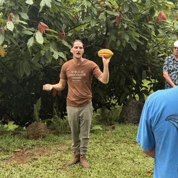 Lydgate Farms - Henry, our wonderful tour guide, telling us all about the cocoa trees. - Botanical Gardens Near Me - Kapaa, Hawaii Lydgate Farms - Henry, our wonderful tour guide, telling us all about the cocoa trees. - Botanical Gardens Near Me - Kapaa, Hawaii
