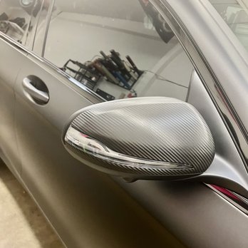 Rolotech Car Wraps - I added a touch of carbon fiber detailing to the mirrors, bottom spoiler, and Mercedes emblem on the back - Vehicle Wraps Near Me - Anaheim, California Rolotech Car Wraps - I added a touch of carbon fiber detailing to the mirrors, bottom spoiler, and Mercedes emblem on the back - Vehicle Wraps Near Me - Anaheim, California