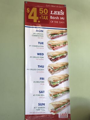 Menu photo 6 Lee's Sandwiches San Jose, CA Menu photo 6 Lee's Sandwiches San Jose, CA