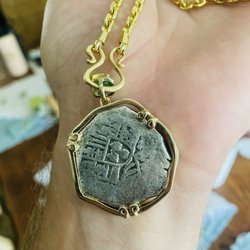 JR Colombia Emeralds  - Emerald Shipwreck Coin Pendant Necklace