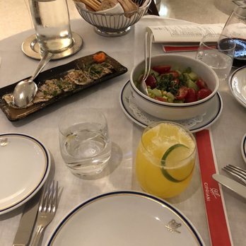 Cipriani - salmon sashimi, cucumber salad, Mr. C cocktail - Italian Near Me - Las Vegas, Nevada