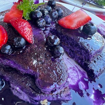 Sue’s Place - FILIPINO UBE PANCAKES with Berries - Breakfast & Brunch Near Me - Pinole, California Sue’s Place - FILIPINO UBE PANCAKES with Berries - Breakfast & Brunch Near Me - Pinole, California