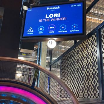 Puttshack - Denver - What the scoreboard looks like. - Mini Golf Near Me - Denver, Colorado