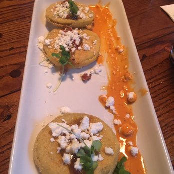 Nectar - Fried Green Tomatoes - with one missing bc it was too delicious - Breakfast & Brunch Near Me - Hilton Head Island, South Carolina Nectar - Fried Green Tomatoes - with one missing bc it was too delicious - Breakfast & Brunch Near Me - Hilton Head Island, South Carolina
