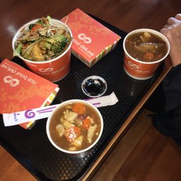 Two Crispy Noodle Deluxe and a Veggie Bowl. Two Crispy Noodle Deluxe and a Veggie Bowl.