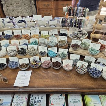 Rock Mama Gallery - The large supply of bracelets, each made from different crystals and stones - Spiritual Shop Near Me - Sacramento, California
