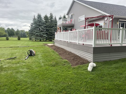 Bush Removal Project - This is an example of a bush removal project, including cutting down and hauling away the bushes, and grinding the stumps.