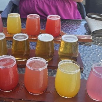 Chillax - St.Peters - Front and back, lemon drop flight Middle - beer flight - Beer Bar Near Me - St. Peters, Missouri Chillax - St.Peters - Front and back, lemon drop flight Middle - beer flight - Beer Bar Near Me - St. Peters, Missouri