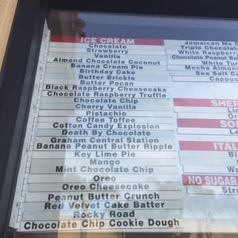 Bruster's Real Ice Cream - Ice cream menu - Ice Cream & Frozen Yogurt Near Me - Cypress, California