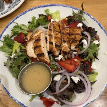 Tupelo Honey Southern Kitchen & Bar - Summer Berry Salad with added grilled chicken breast - Breakfast & Brunch Near Me - Asheville, North Carolina Tupelo Honey Southern Kitchen & Bar - Summer Berry Salad with added grilled chicken breast - Breakfast & Brunch Near Me - Asheville, North Carolina