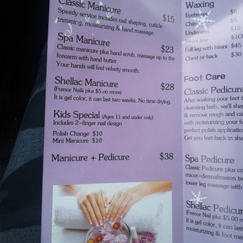 Graceful Nails & Spa - Menu as of May 2019 - Day Spas Near Me - Markham, Ontario