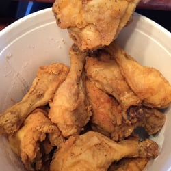 KFC - See no lie, 10 pcs bucket had 5 mini canary size drum sticks.