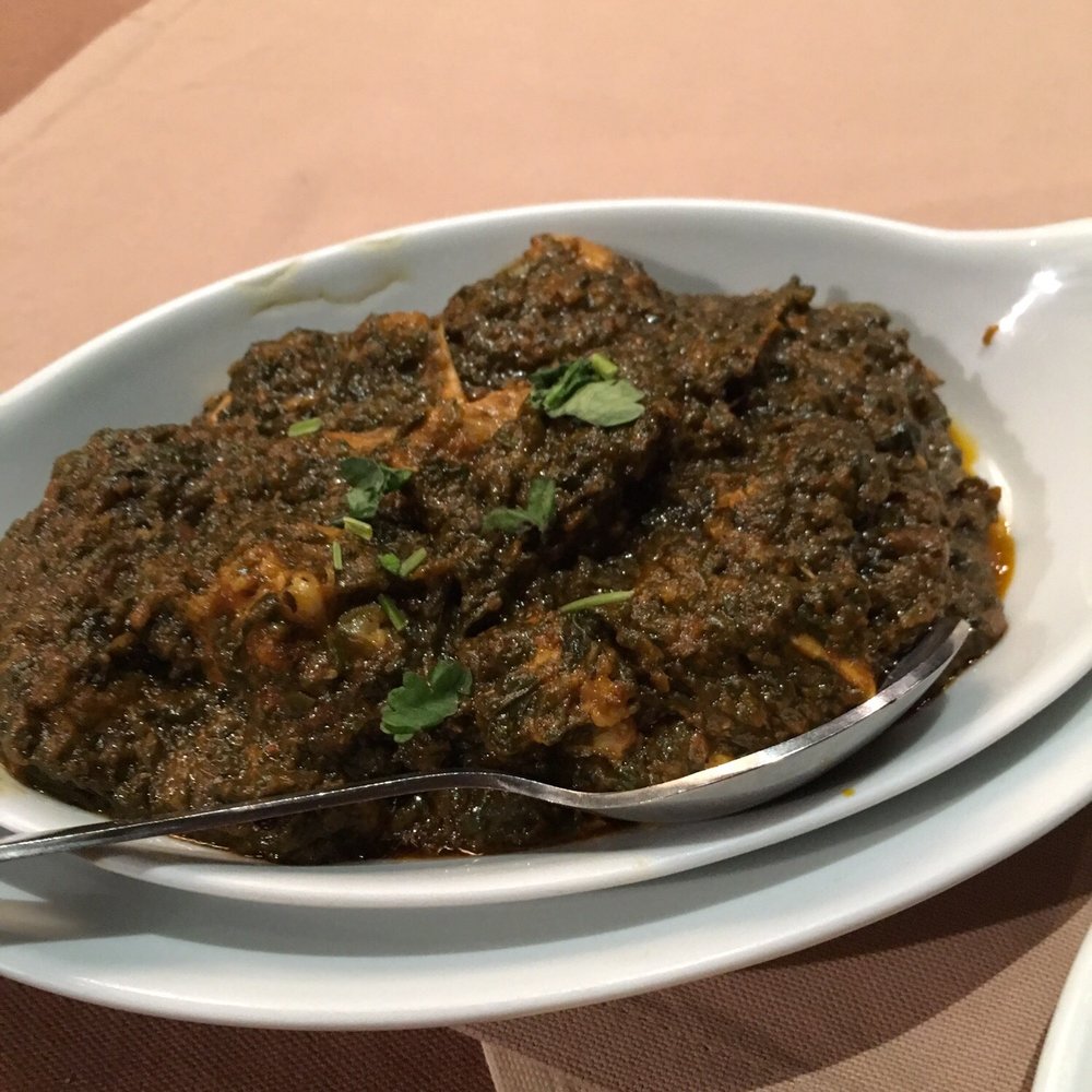 Spinach chicken. Perfect spice, very delicious!