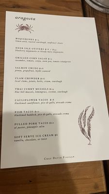 Menu photo 2 Aragosta Deer Isle, ME