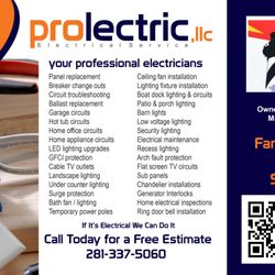 ProLectric, LLC - ProLectric 281-337-5060 ~ Dependable & Affordable! https://prolectricllc.com/