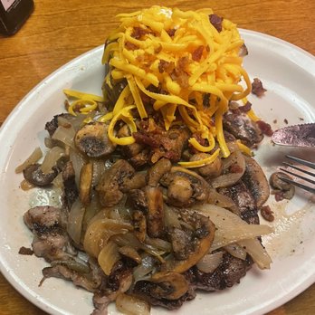 Texas Roadhouse - Ribeye with baked potato fully loaded - Steakhouses Near Me - Teterboro, New Jersey Texas Roadhouse - Ribeye with baked potato fully loaded - Steakhouses Near Me - Teterboro, New Jersey