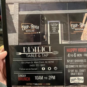 District Table And Tap - Menu - Page 1 - Wine Bars Near Me - West Point, Nebraska District Table And Tap - Menu - Page 1 - Wine Bars Near Me - West Point, Nebraska