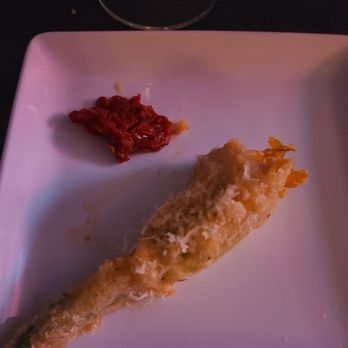 401K Food & Wine - Zucchini Blossoms (5/5 $18 for 3) -- single blossom on share plate - Gluten-Free Near Me - Venice, California 401K Food & Wine - Zucchini Blossoms (5/5 $18 for 3) -- single blossom on share plate - Gluten-Free Near Me - Venice, California