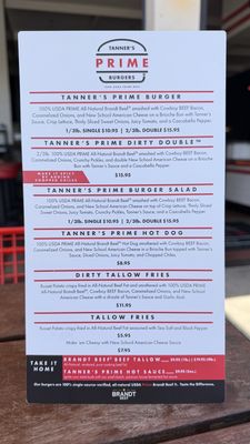 Menu photo 6 Tanner’s Prime Burgers Oceanside, CA
