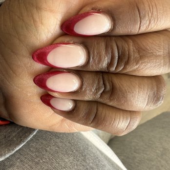 Fashion Nails & Spa - Cateye tips. Almond shape - Nail Salons Near Me - Saint Charles, Missouri