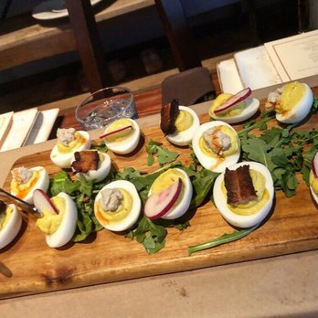 Texas Spice - Deviled eggs appetizer. 3 different kinds. The crab one has some spice to it. - New American Near Me - Dallas, Texas Texas Spice - Deviled eggs appetizer. 3 different kinds. The crab one has some spice to it. - New American Near Me - Dallas, Texas