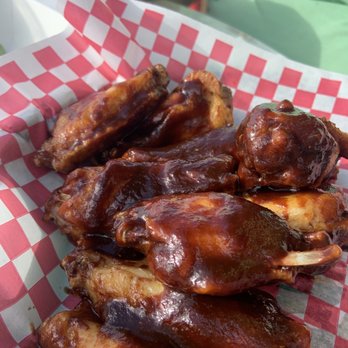 Barnacle Barney's Tiki Bar - Honey barbecue chicken wings - Tiki Bars Near Me - Marathon, Florida Barnacle Barney's Tiki Bar - Honey barbecue chicken wings - Tiki Bars Near Me - Marathon, Florida
