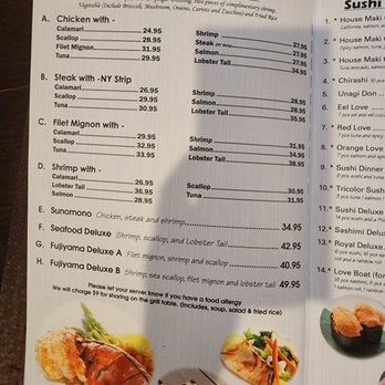 Fujiyama - Menu - Sushi Bars Near Me - Jacksonville, Florida Fujiyama - Menu - Sushi Bars Near Me - Jacksonville, Florida