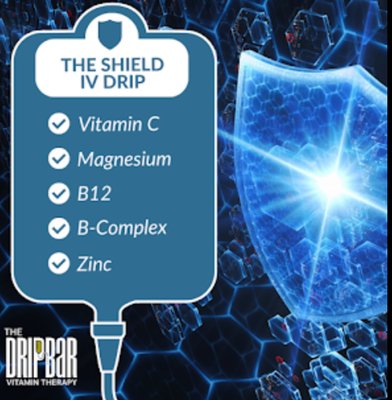 IMMUNITY IV DRIPS - Take a Proactive Approach to LifeBoost your immune system this fall and winter with The Shield! 🛡️ This powerful IV Drip is designed to help reduce the risk of infections by keeping the immune system functioning properly. Support your body's defenses today! 💪
(Our products are not intended to diagnose, treat, cure, or prevent any disease. Please see FDA Disclaimer on our website.) IMMUNITY IV DRIPS - Take a Proactive Approach to LifeBoost your immune system this fall and winter with The Shield! 🛡️ This powerful IV Drip is designed to help reduce the risk of infections by keeping the immune system functioning properly. Support your body's defenses today! 💪
(Our products are not intended to diagnose, treat, cure, or prevent any disease. Please see FDA Disclaimer on our website.)