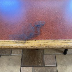 Bojangles - Used hairnet on table. Almost every table was filthy.