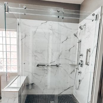 Vegas Custom Glass - Glass header for sliding shower doors - Glass & Mirrors Near Me - Las Vegas, Nevada Vegas Custom Glass - Glass header for sliding shower doors - Glass & Mirrors Near Me - Las Vegas, Nevada