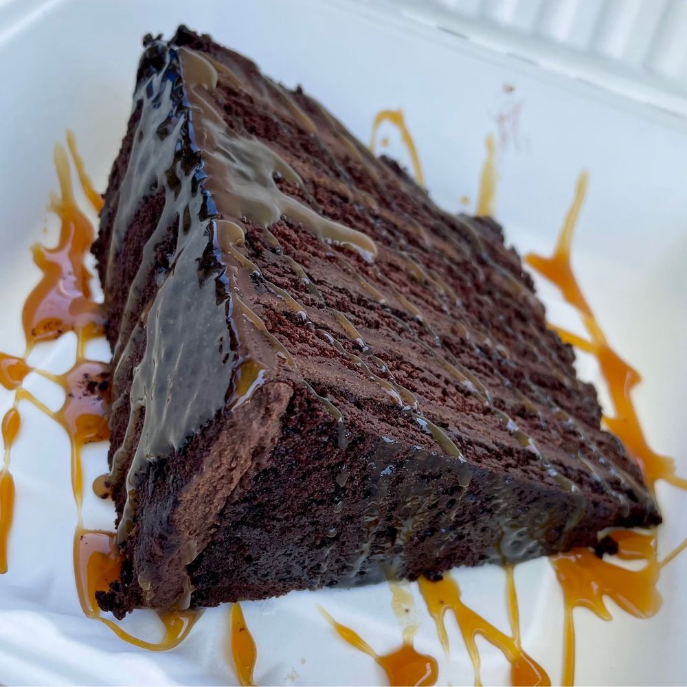 Havana's - Chocolate cake with caramel sauce - Seafood Near Me - Carolina Beach, North Carolina Havana's - Chocolate cake with caramel sauce - Seafood Near Me - Carolina Beach, North Carolina