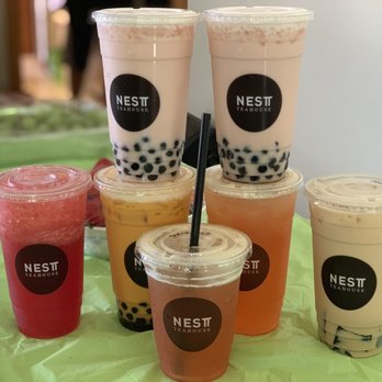 Nest Tea House - Watermelon juice, Thai tea with boba, guava juice in there somewhere...not sure what else the fam ordered! - Bubble Tea Near Me - Arcadia, California