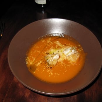 Nopa - Early Girl Tomato Soup, Garlic Croutons and Parmesean - New American Near Me - San Francisco, California Nopa - Early Girl Tomato Soup, Garlic Croutons and Parmesean - New American Near Me - San Francisco, California