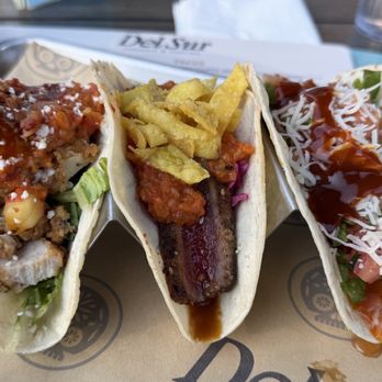 Del Sur - Buffalo Chicken, tuna, and ground beef. All terrific - Tacos Near Me - Pooler, Georgia