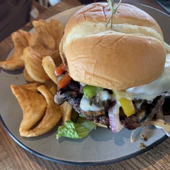 Horizon Kitchen + Spirits - Cajun Burger with Sidewinder fries - Breakfast & Brunch Near Me - Hurricane, Utah Horizon Kitchen + Spirits - Cajun Burger with Sidewinder fries - Breakfast & Brunch Near Me - Hurricane, Utah