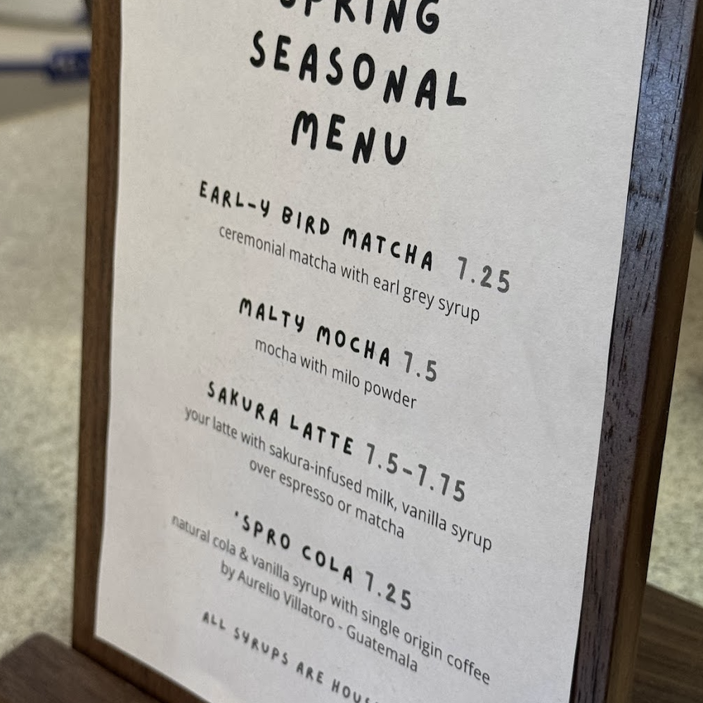 Yonder Coffee - Spring Seasonal Menu - Apr 2025 - Coffee & Tea Near Me - Northridge, California