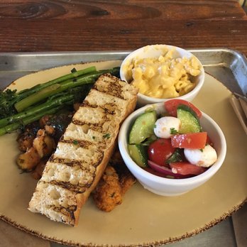 Urban Plates - 4 sides plate. The cauliflower zucchini veggies are delicious! - New American Near Me - Dublin, California Urban Plates - 4 sides plate. The cauliflower zucchini veggies are delicious! - New American Near Me - Dublin, California