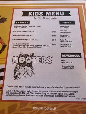 Menu photo 2 Hooters Schaumburg, IL Menu photo 2 Hooters Schaumburg, IL