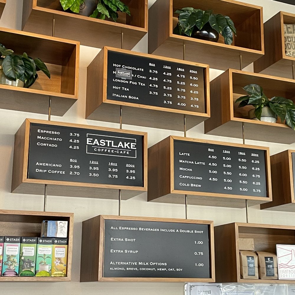 Eastlake Coffee + Cafe - menu as of April 2023 - Coffee & Tea Near Me - Seattle, Washington