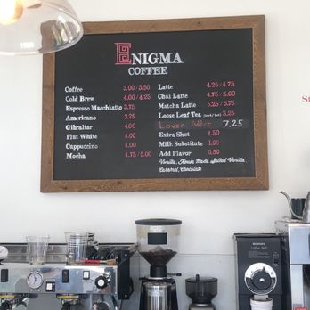 Enigma Coffee - Menu - Coffee & Tea Near Me - Los Angeles, California Enigma Coffee - Menu - Coffee & Tea Near Me - Los Angeles, California