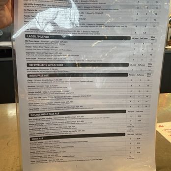 Aslin Beer Company - Draft menu - Beer Gardens Near Me - Pittsburgh, Pennsylvania