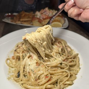 Chapter One Food & Drink. - Chef's famous pesto pasta - Seafood Near Me - Mystic, Connecticut Chapter One Food & Drink. - Chef's famous pesto pasta - Seafood Near Me - Mystic, Connecticut