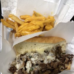 Gyro House - Philly Cheese Steak Sandwich with Cheese Fries (cheese is optional & additional price)