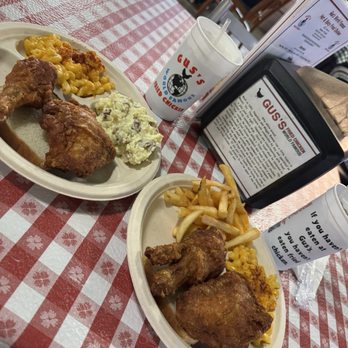 Gus's World Famous Fried Chicken - 2 Piece Dark Plate - Southern Near Me - Memphis, Tennessee Gus's World Famous Fried Chicken - 2 Piece Dark Plate - Southern Near Me - Memphis, Tennessee