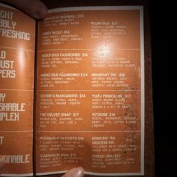 menu (taken authentically) (sorry it's fuzzy) menu (taken authentically) (sorry it's fuzzy)